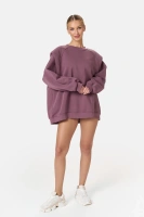Sheila - Damska Bluza fioletowa z zaznaczonymi ramionami 'Plum Kiss'