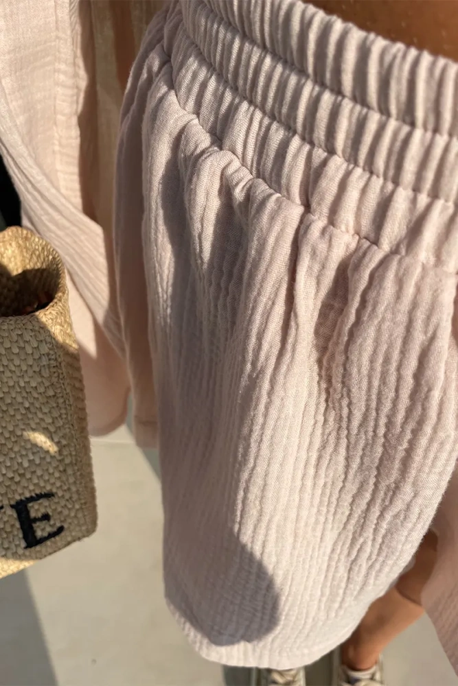 Sheila - Damska koszula z bawełny beżowa 'Amara Beige'