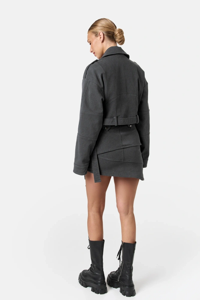 Sheila - Women's gray faded denim jacket 'Catalina'