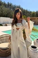 Sheila – women’s kimono in a soft linen and viscose blend ‘Aitana’